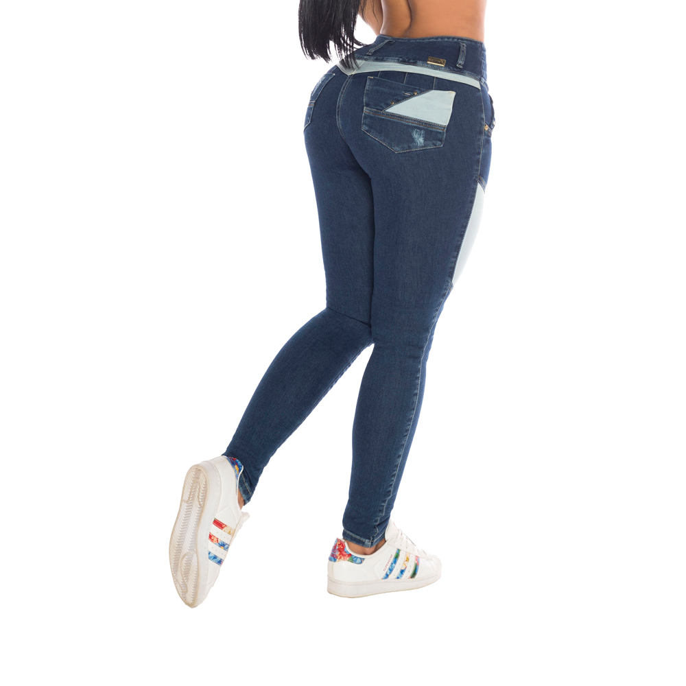 JEANS ALGODÓN PUSH UP MUJER CHEVIOTTO LEVANTA COLA 14472 - 2