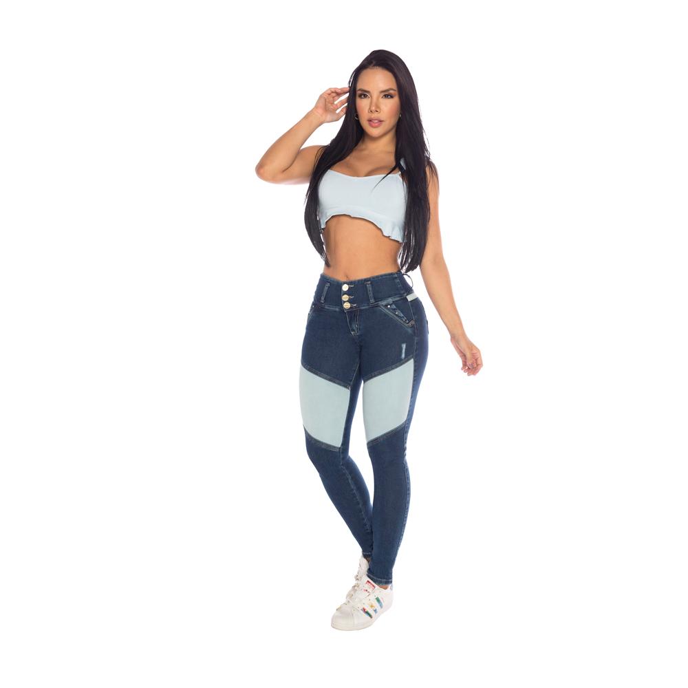 JEANS ALGODÓN PUSH UP MUJER CHEVIOTTO LEVANTA COLA 14472 - 3