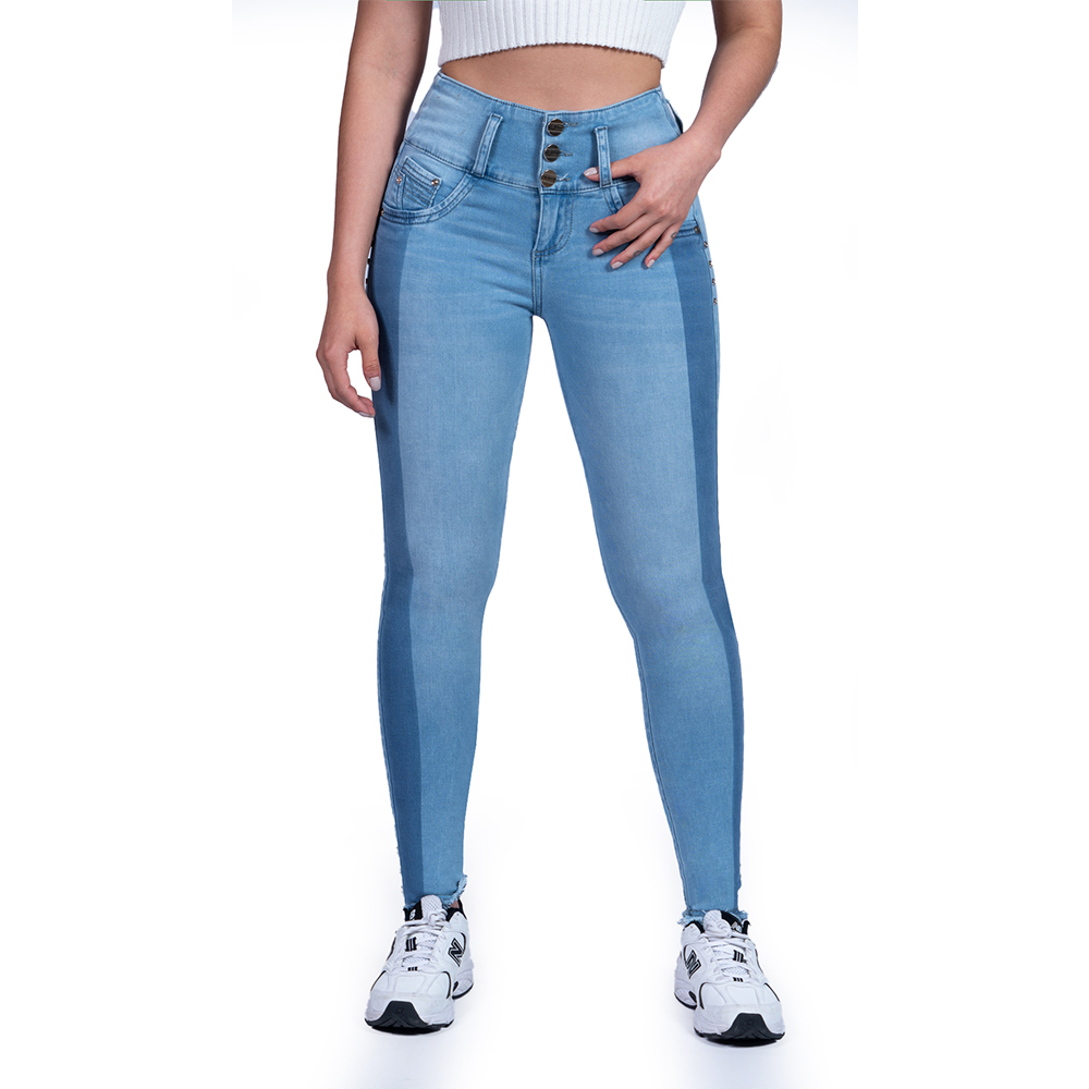 CHEVIOTTO JEANS 14407 PUSH UP AZUL, ESCULTOR Y REALZANTE, AUTÉNTICO DISEÑO COLOMBIANO - 1