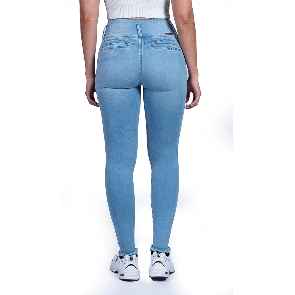 CHEVIOTTO JEANS 14407 PUSH UP AZUL, ESCULTOR Y REALZANTE, AUTÉNTICO DISEÑO COLOMBIANO - 2
