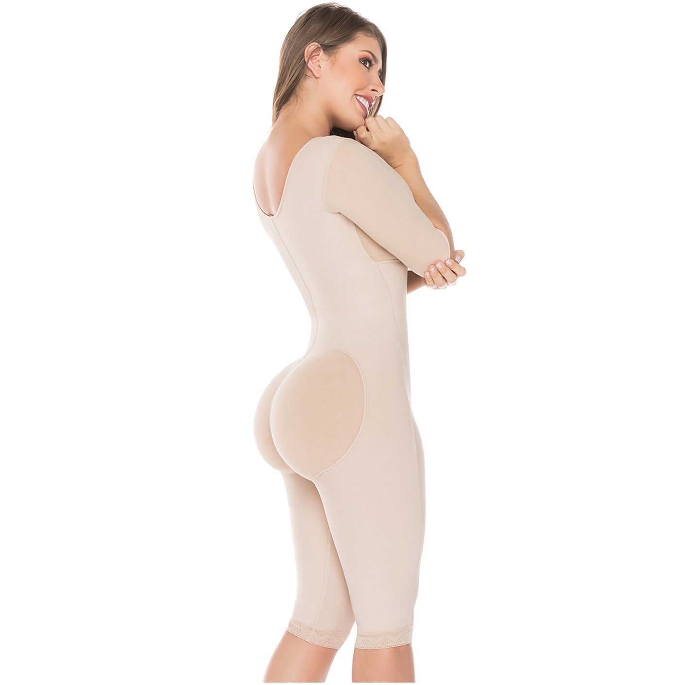 FAJA LIPOESCULTURA Y MOLDEADORA CON MANGAS Y SOSTEN 524 FAJAS SALOME - 2