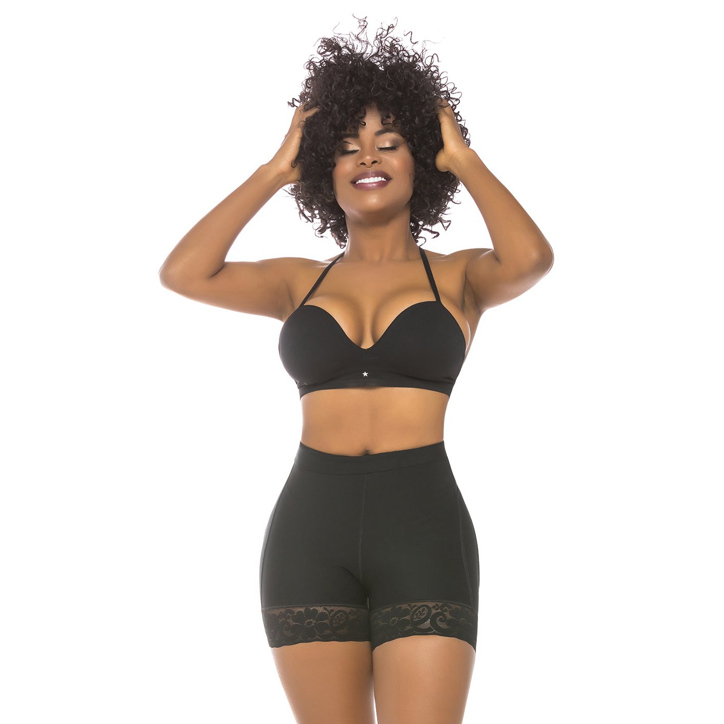 SHORT LEVANTA COLA CON HUECOS 319 FAJAS SALOME - 2