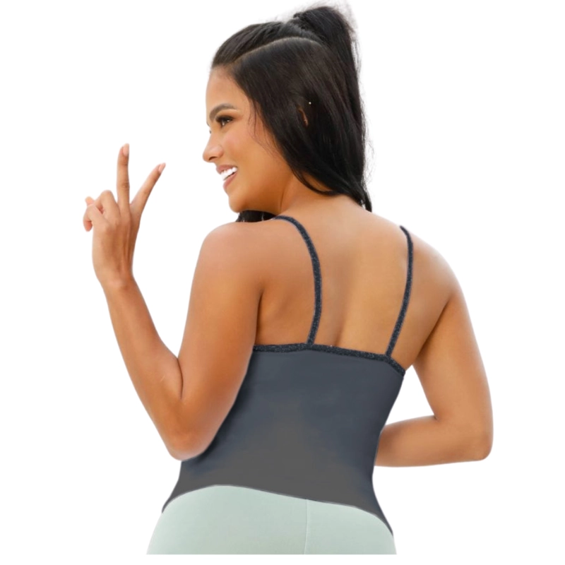 BLUSA BASICA SEMI CONTROL 7085 GRIS MUJERON - 2