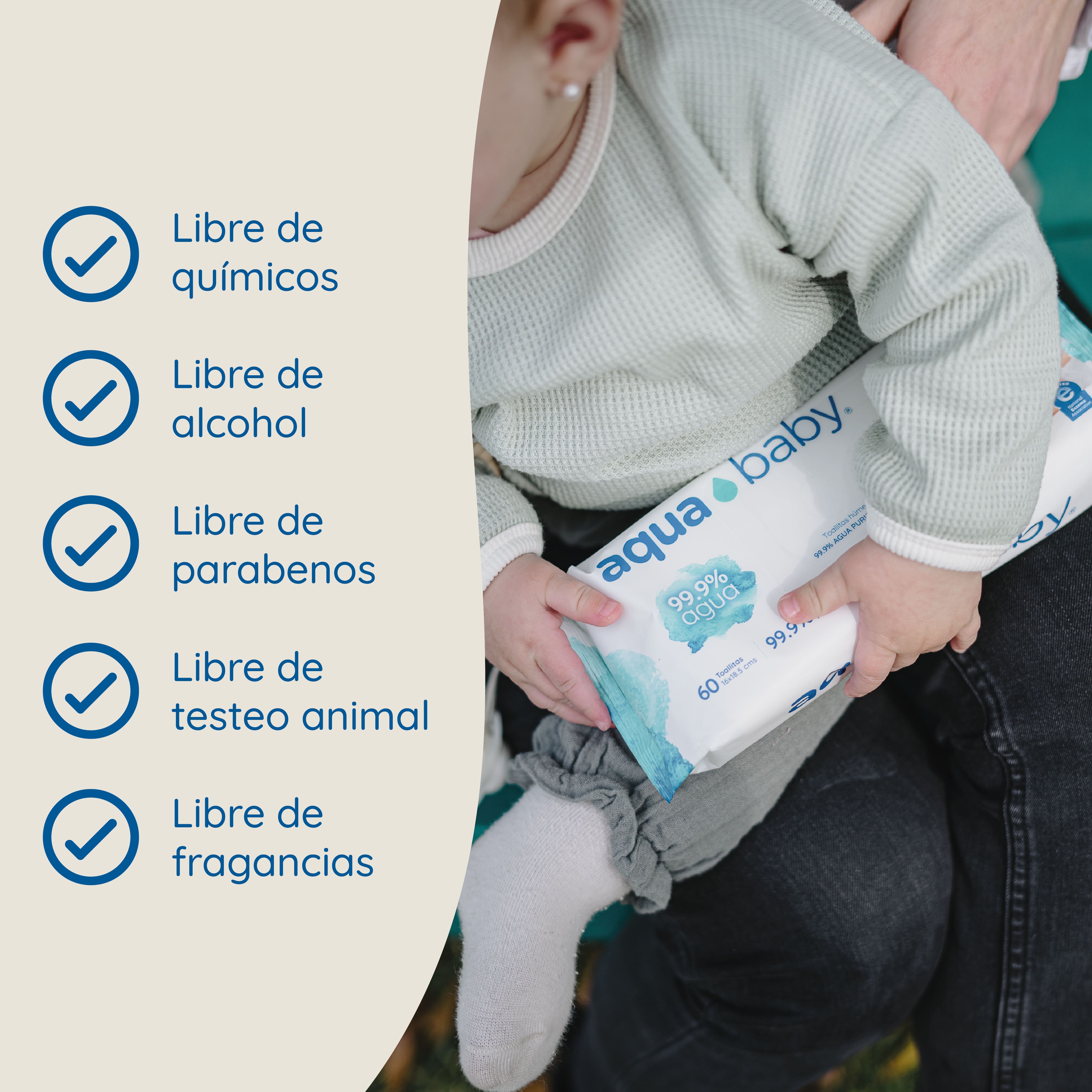 CAJA 12 TOALLITAS HÚMEDAS AQUA BABY 60 UNIDADES - 4