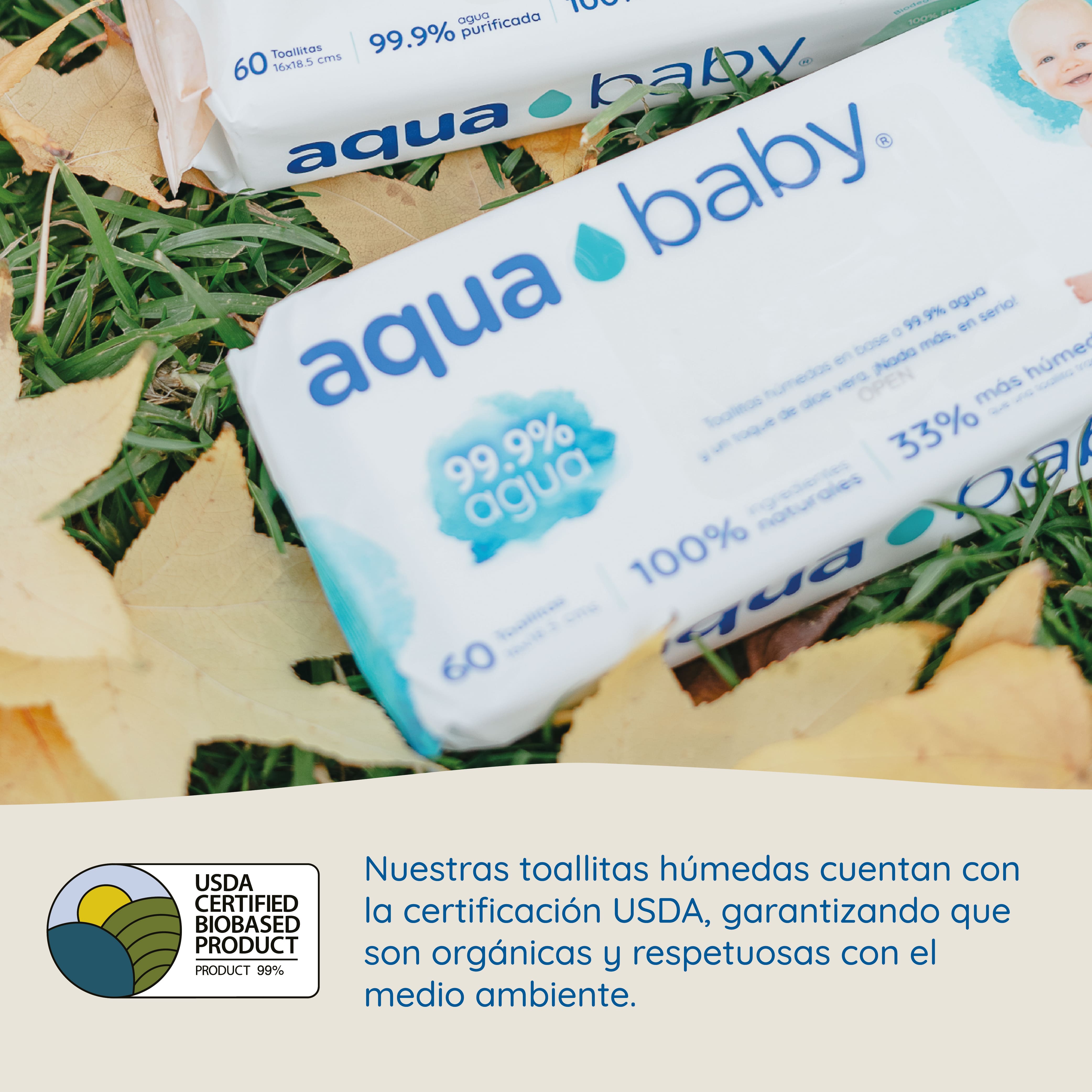 CAJA 12 TOALLITAS HÚMEDAS AQUA BABY 60 UNIDADES - 6