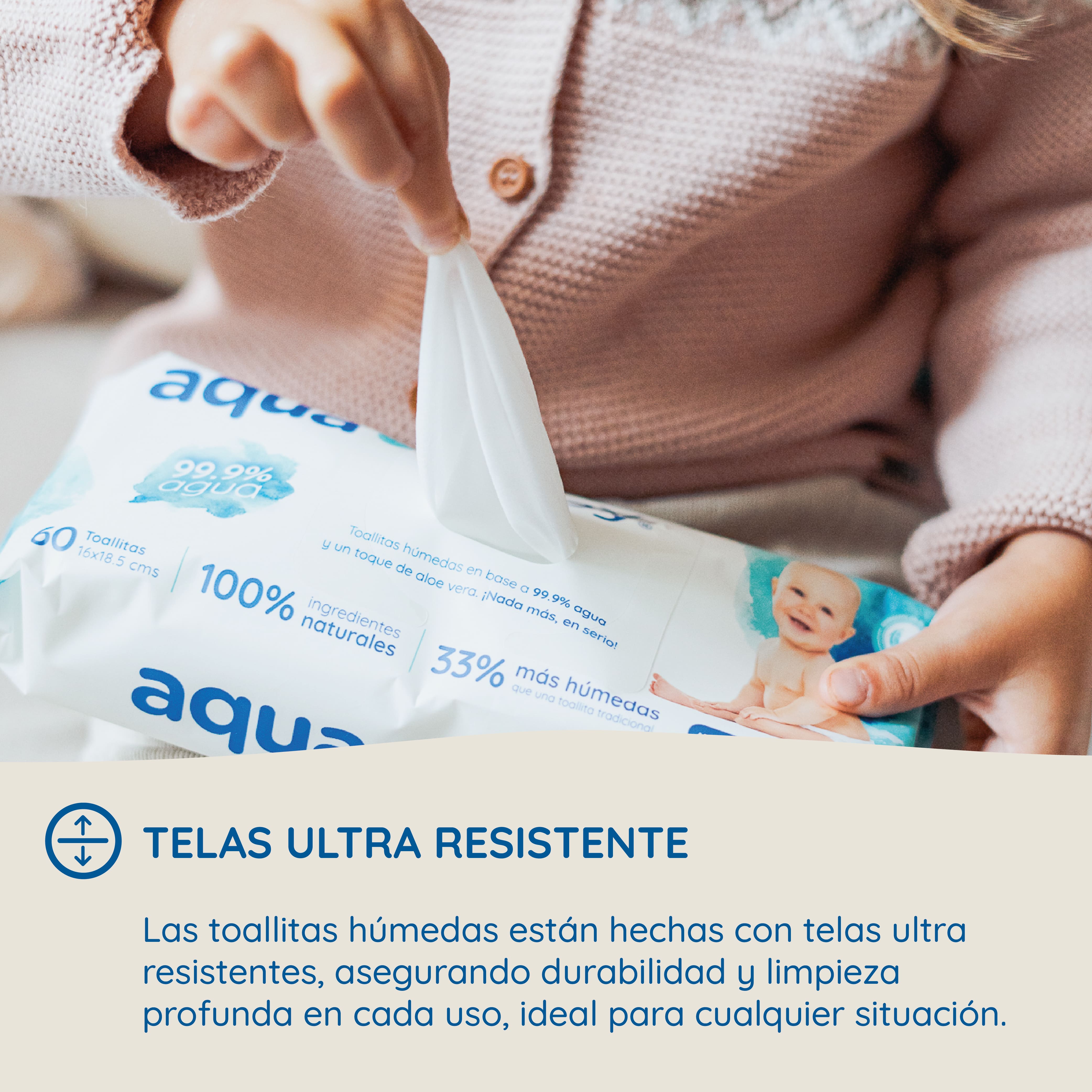 CAJA 12 TOALLITAS HÚMEDAS AQUA BABY 60 UNIDADES - 8