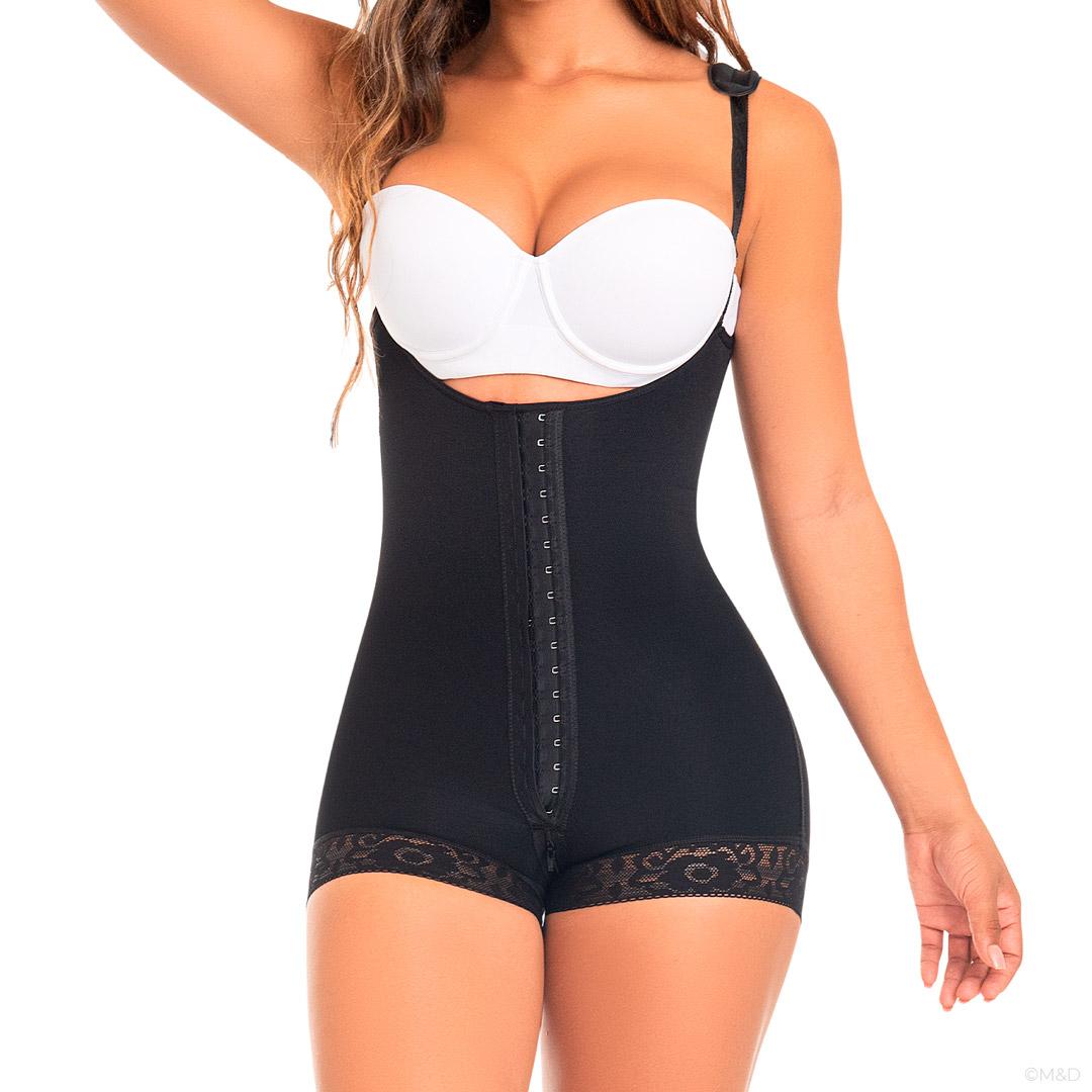 FAJA MUJER FAJAS MYD BY PAOPINK F-0048 CORTA 2 HILERAS DE BROCHES CON BRETEL DELGADO BEIGE 2XS - 3