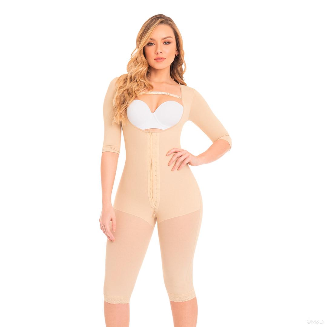 FAJA MUJER FAJAS MYD BY PAOPINK F-0074 COLOMBIANA LARGA CON BRAZOS BEIGE 2XL - 1