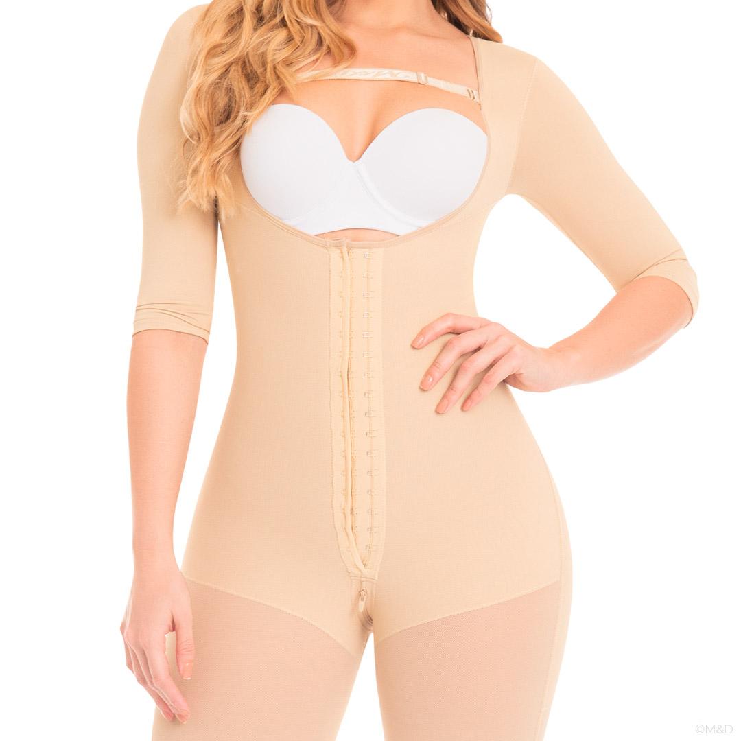 FAJA MUJER FAJAS MYD BY PAOPINK F-0074 COLOMBIANA LARGA CON BRAZOS BEIGE 2XL - 3