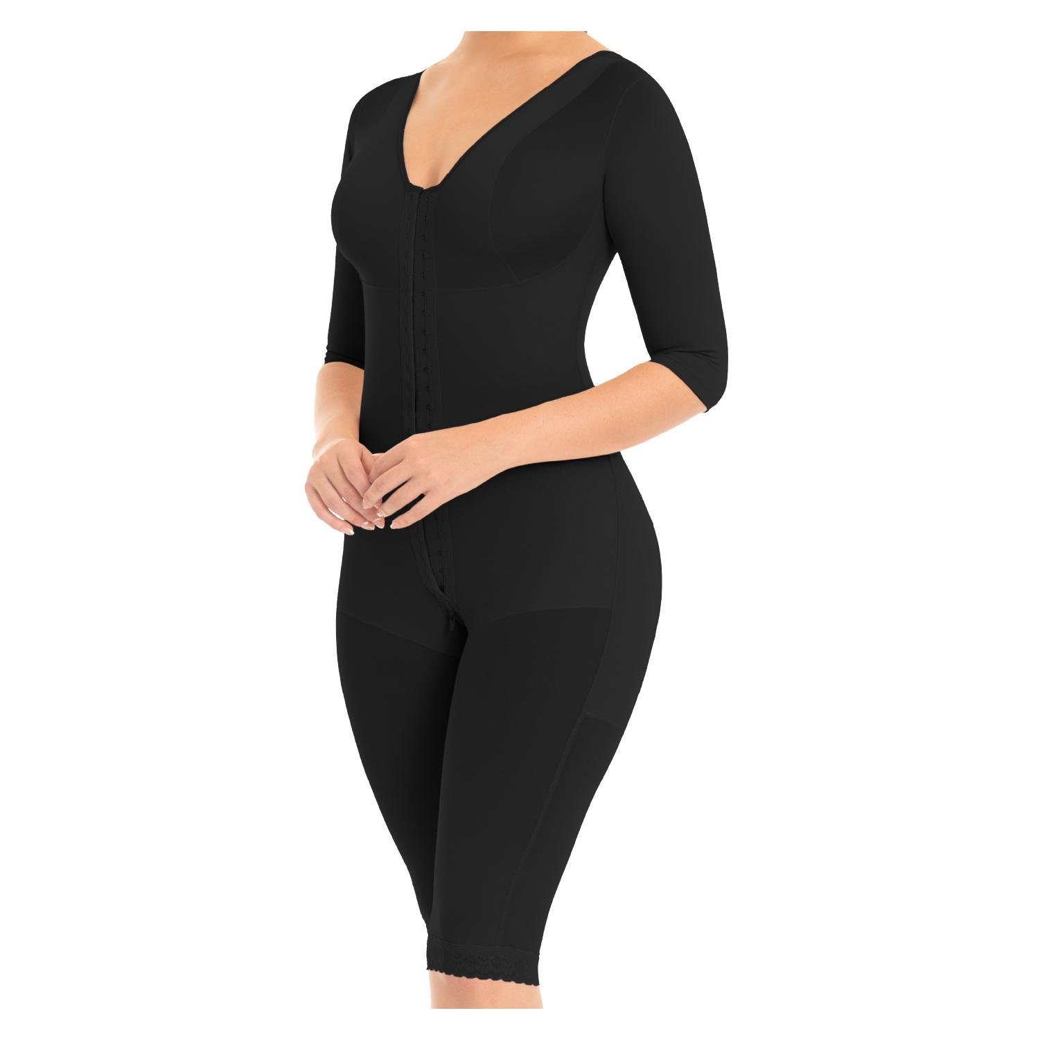 FAJA MUJER FAJAS MYD BY PAOPINK F-0161 LARGA 2 HILERAS DE BROCHES CON MANGAS Y SOSTÉN BEIGE 2XS - 3