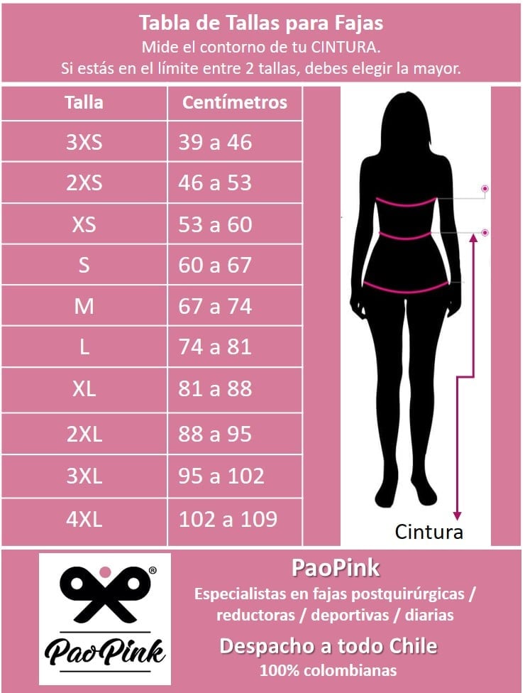 FAJA MUJER FAJAS MYD BY PAOPINK F-0075 LARGA 2 HILERAS DE BROCHES CON BRETEL GRUESO NEGRO 2XL - 3