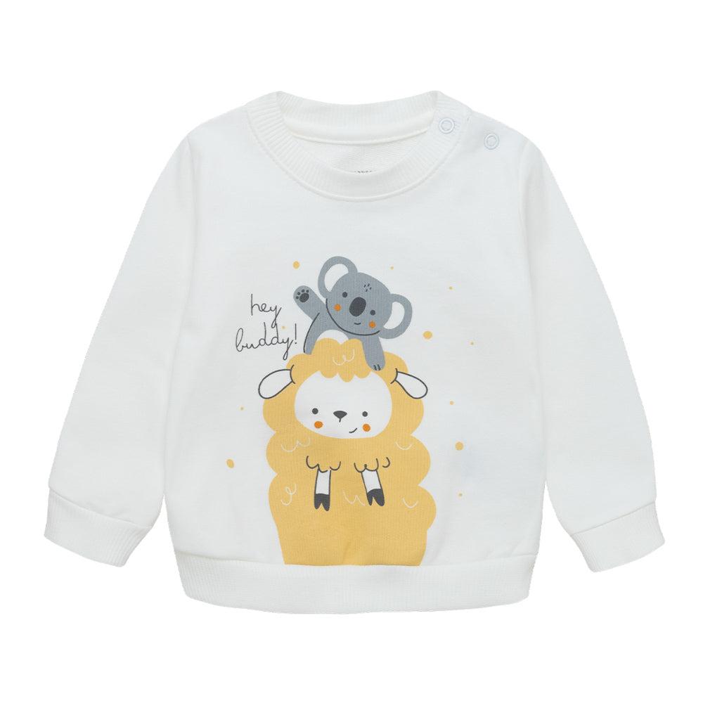 CONJUNTO ALGODON UNISEX OFFCORSS GRIS BUZO KOALA OVEJA RECIEN NACIDO - 3