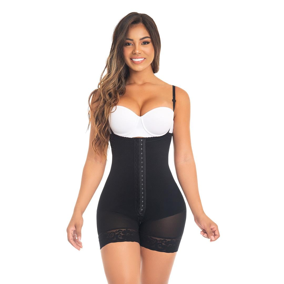 FAJA MEDIA PIERNA MUJER FAJAS MYD BY PAOPINK F-0066 ESPALDA EN STRAPLESS NEGRO 2XS - 5
