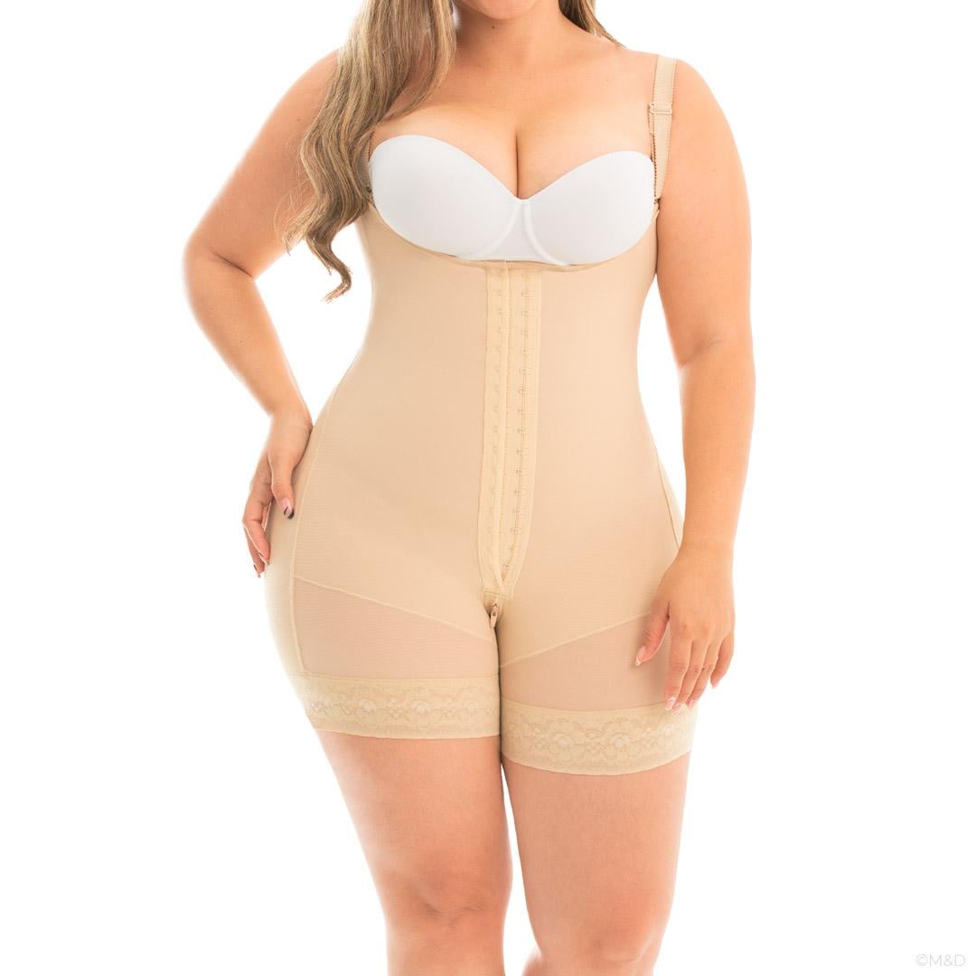 FAJA MUJER FAJAS MYD BY PAOPINK F-01268 COMPRESIÓN MEDIA 2 HILERAS BROCHES BRETEL DELGADO BEIGE 2XS - 3