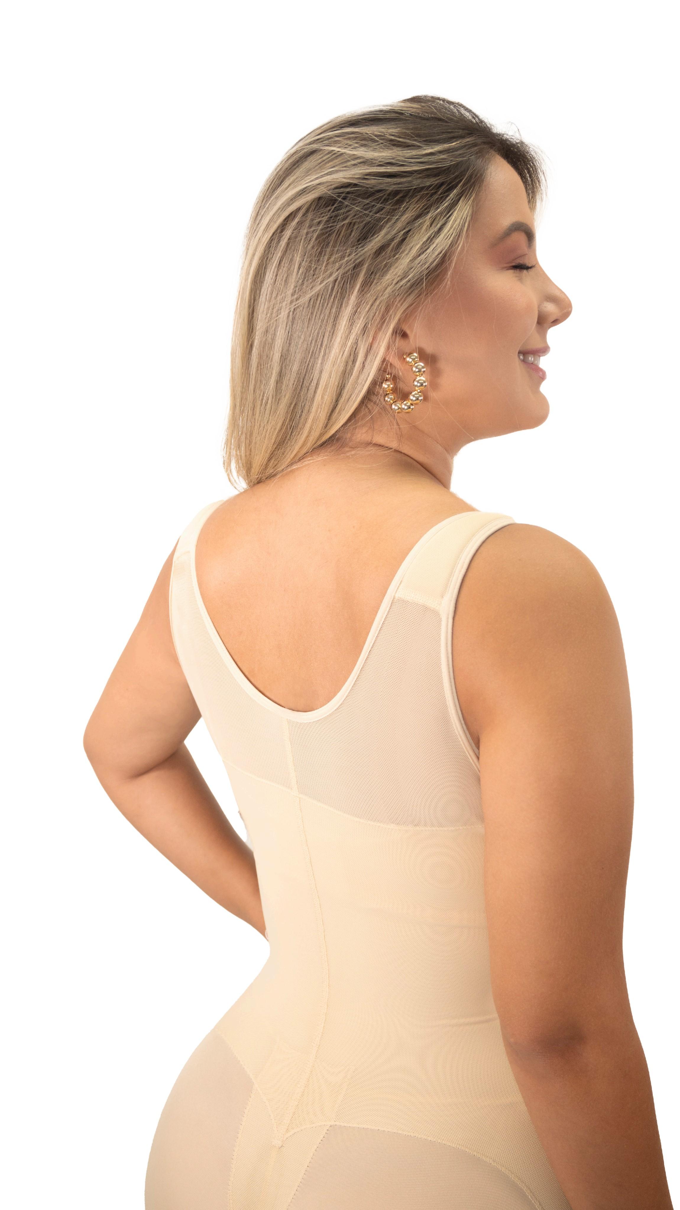 FAJA MUJER MYD BY PAOPINK COLOMBIANA MEDIA PIERNA ALTA COMPRESIÓN 4 HILERAS BROCHES F-00463 3XL - 5
