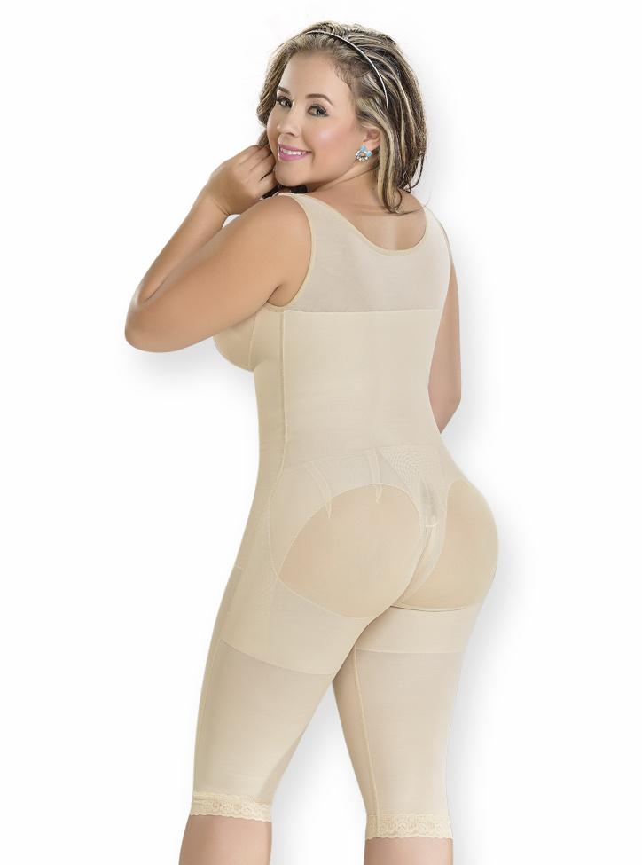 FAJA MUJER FAJAS MYD BY PAOPINK F-0120 LARGA COLOMBIANA CON SOSTÉN BEIGE M - 2
