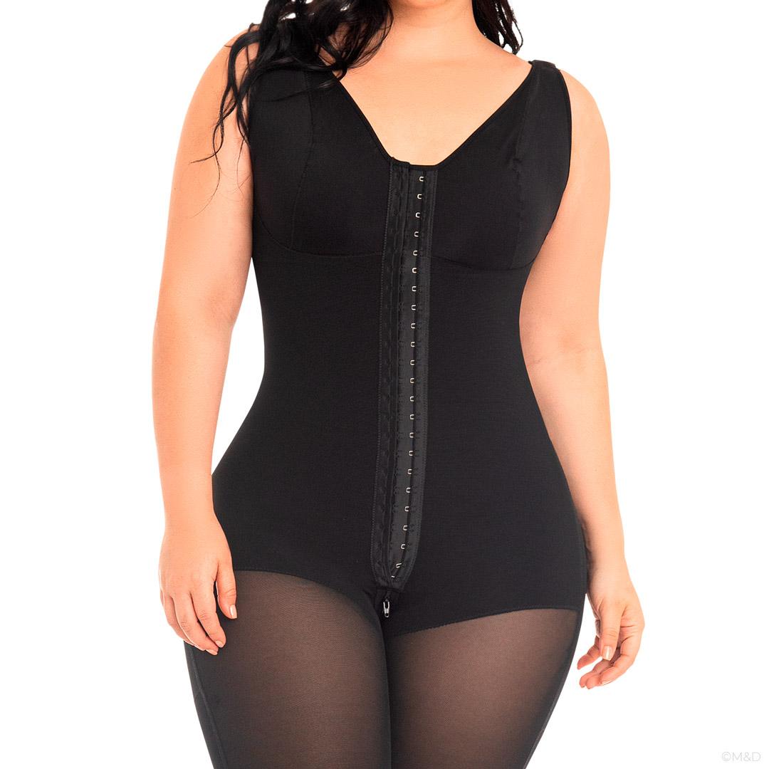 FAJA MUJER FAJAS MYD BY PAOPINK F-0120 LARGA COLOMBIANA CON SOSTÉN BEIGE M - 5
