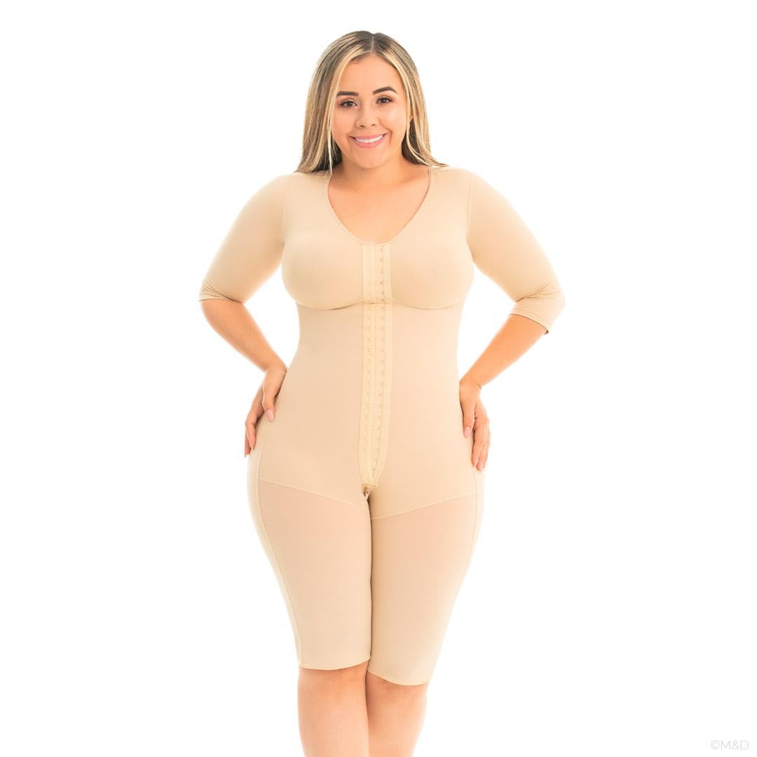 FAJA MUJER FAJAS MYD BY PAOPINK F-01271 COLOMBIANA LARGA CON MANGAS Y SOSTÉN BEIGE 2XL - 1