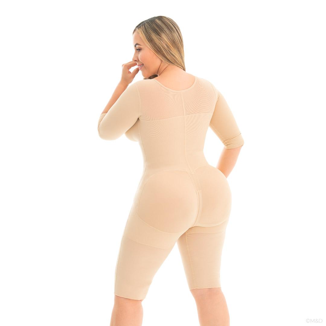FAJA MUJER FAJAS MYD BY PAOPINK F-01271 COLOMBIANA LARGA CON MANGAS Y SOSTÉN BEIGE 2XL - 2