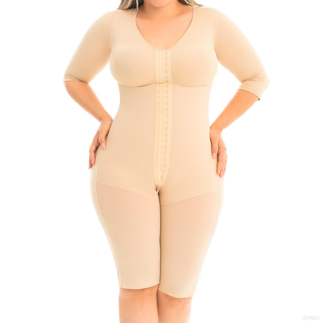 FAJA MUJER FAJAS MYD BY PAOPINK F-01271 COLOMBIANA LARGA CON MANGAS Y SOSTÉN BEIGE 2XL - 3