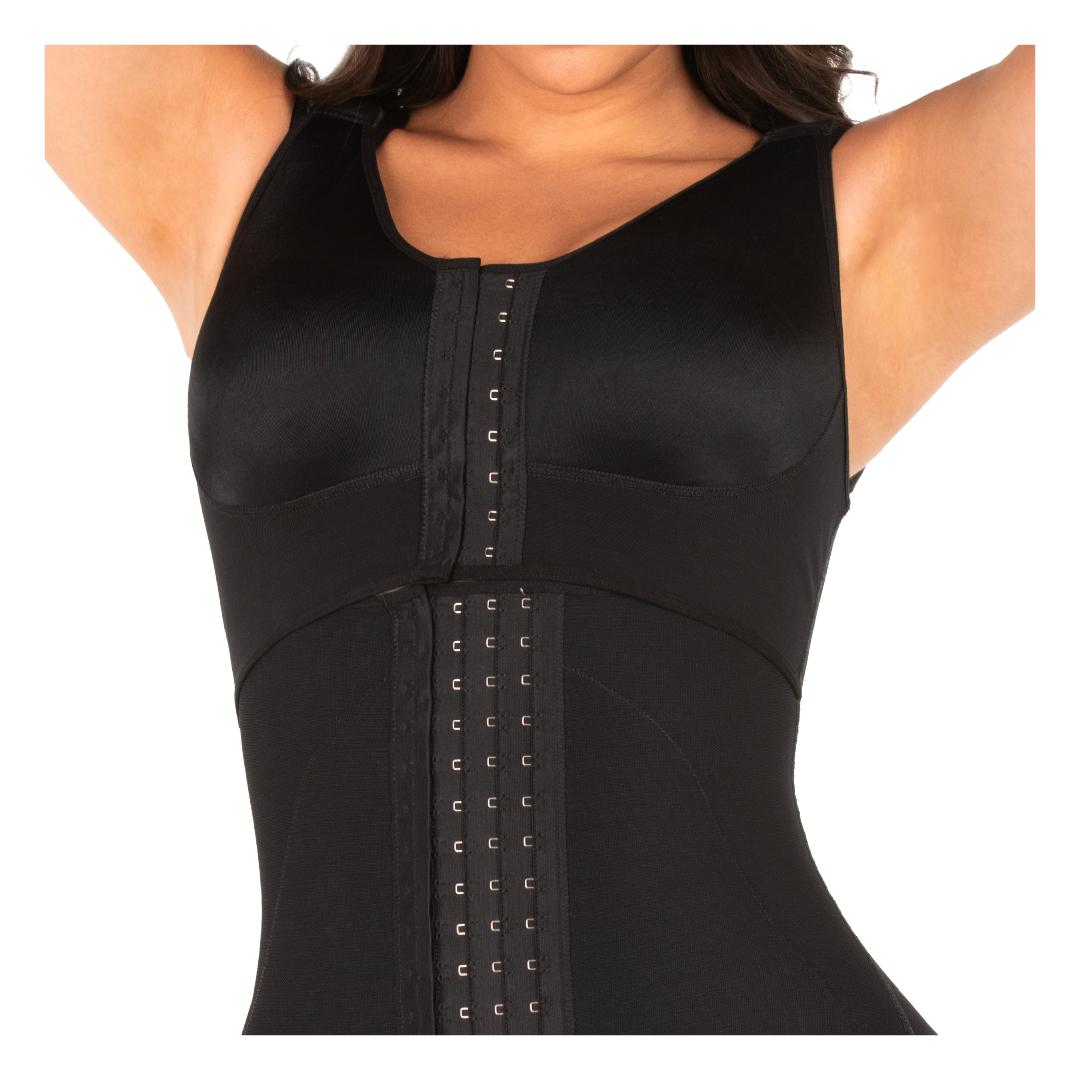 FAJA RELOJ DE ARENA COLOMBIANA 4 HILERAS DE BROCHES Y SOSTÉN F-00470 - NEGRO - 2XS - 3