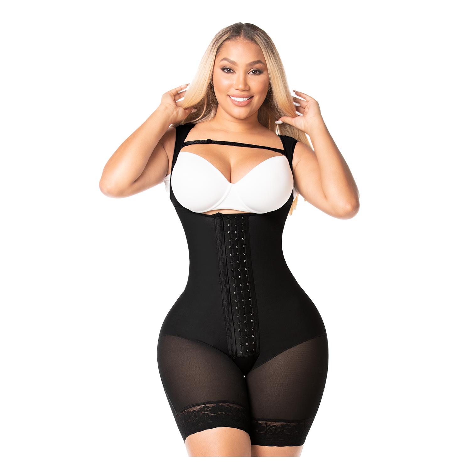 FAJA MUJER FAJAS MYD BY PAOPINK F-00485 RELOJ DE ARENA DE 4 HILERAS DE BROCHES BEIGE 3XL - 1