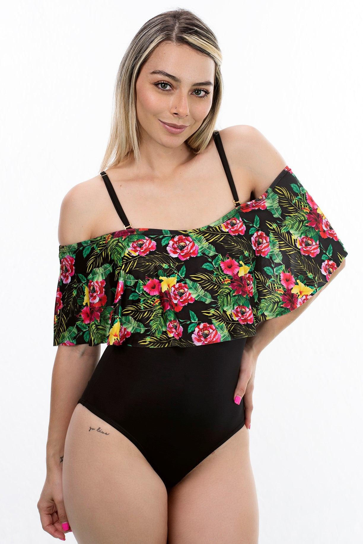 TRAJE DE BAÑO MUJER HABY PAOPINK 7281 COLOMBIANO JUNGLE - 1