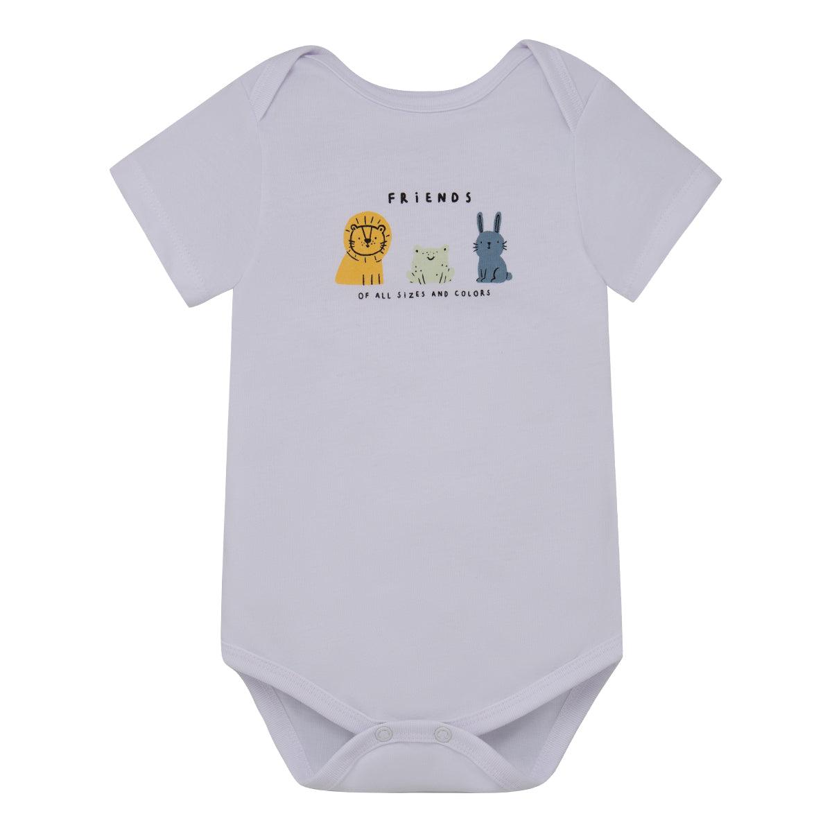 CONJUNTO ALGODON UNISEX OFFCORSS BLANCO PIJAMA BODY PANTALON POLERON RECIEN NACIDO - 3