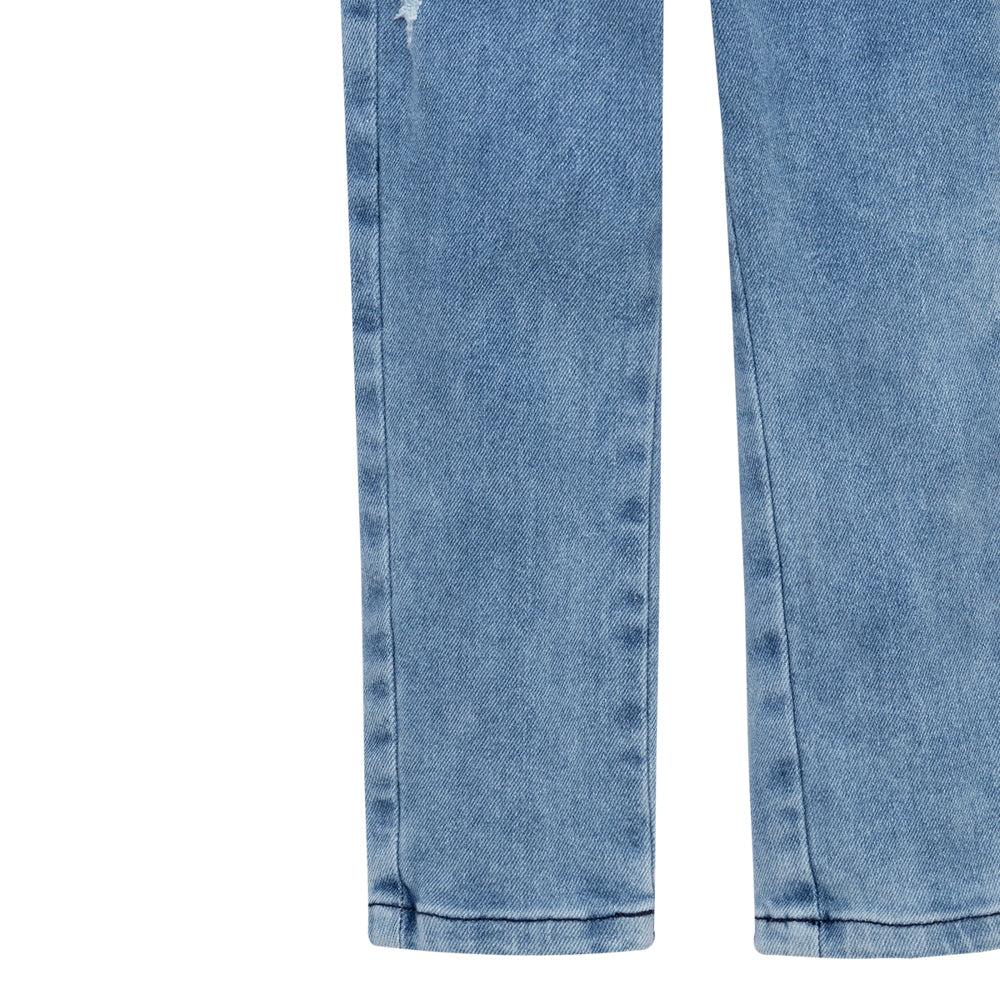 JEAN ALGODÓN NIÑA OFFCORSS INDIGO MEDIO SUPER SKINNY CON CORDÓN DECORATIVO BEBÉ - 4