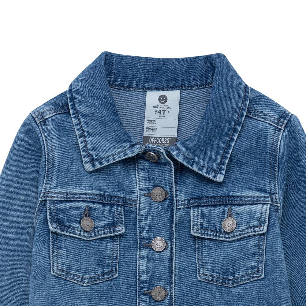 CHAQUETA ALGODÓN NIÑA OFFCORSS EN DENIM PARA BEBÉ - 3