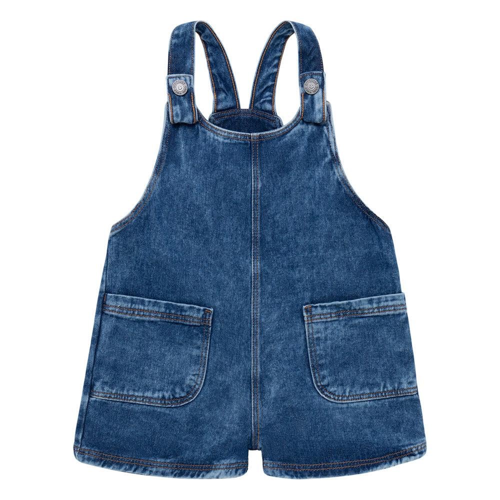 JARDINERA ALGODON NIÑA OFFCORSS INDIGO TAPABROCHES CARGADERAS BEBE - 1
