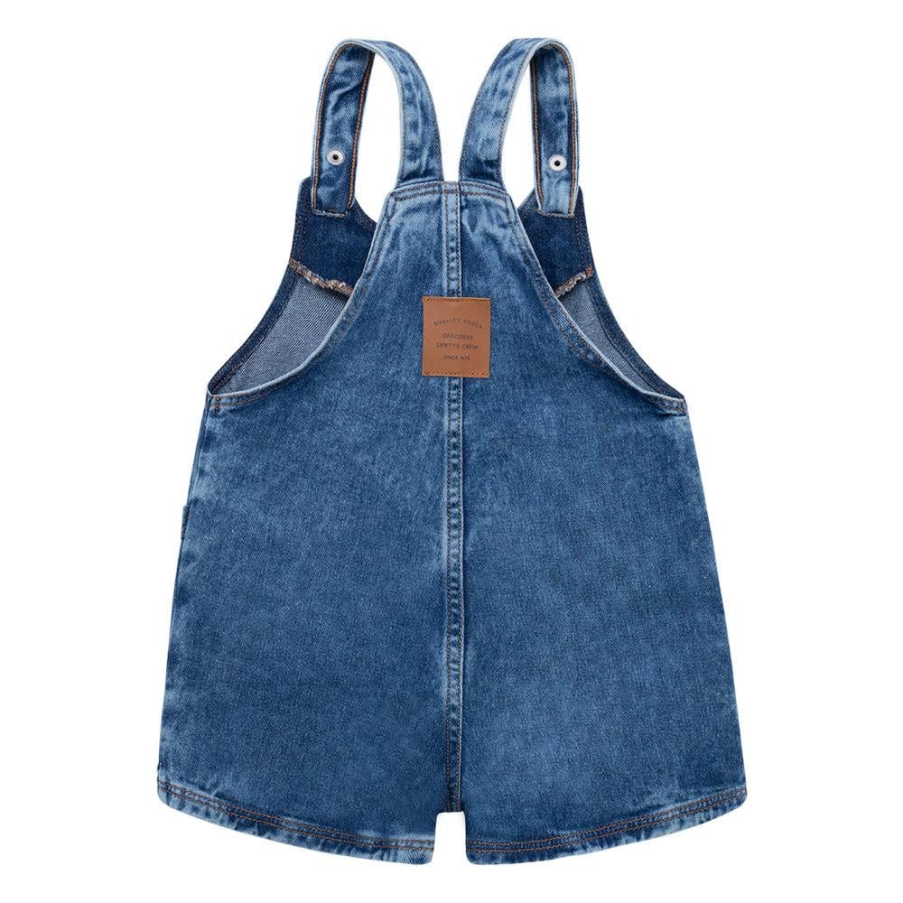 JARDINERA ALGODON NIÑA OFFCORSS INDIGO TAPABROCHES CARGADERAS BEBE - 2