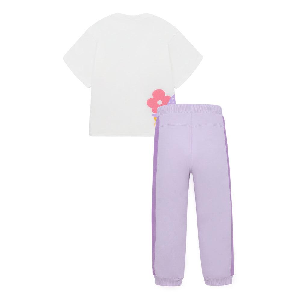 CONJUNTO ALGODON NIÑA OFFCORSS GRIS POLERA PANTALON BUZO BEBE - 2