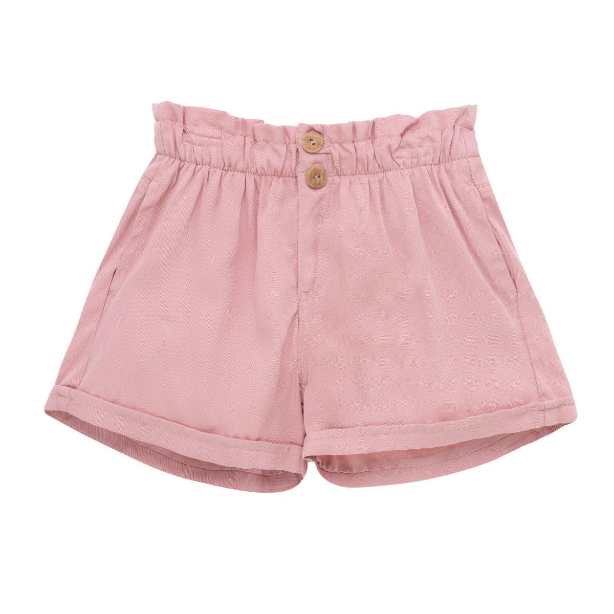 CONJUNTO ALGODON NIÑA OFFCORSS BLANCO ROSA CORTO POLERA BLANCA MAS SHORT BEBE 6 - 4