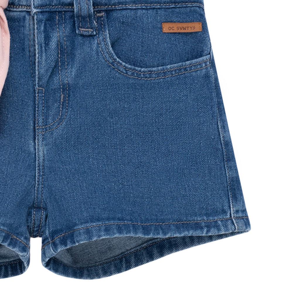 SHORT ALGODÓN NIÑA OFFCORSS CON PAÑOLETA BEBÉ - 4