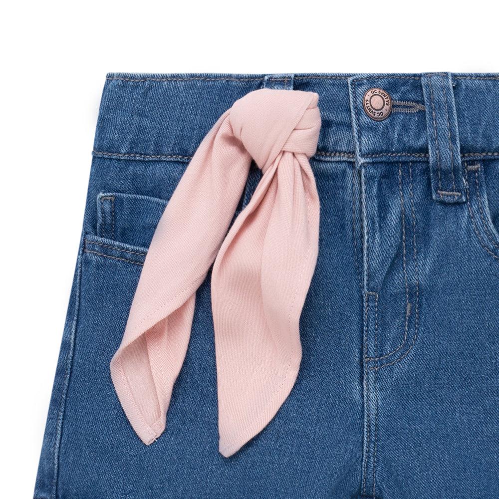 SHORT ALGODÓN NIÑA OFFCORSS CON PAÑOLETA BEBÉ - 5