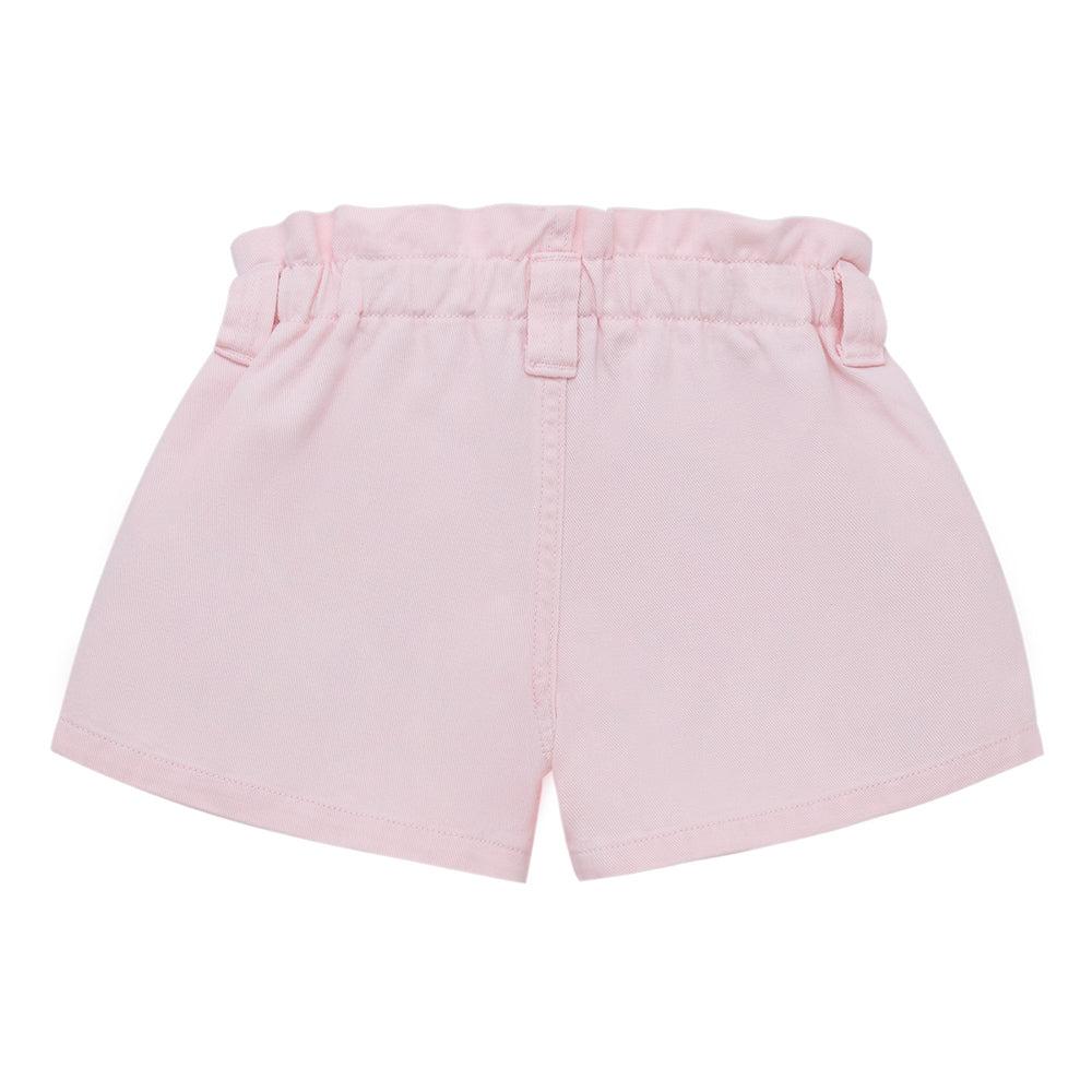 SHORT ALGODÓN NIÑA OFFCORSS ROSA CON PRETINA Y BOLSILLOS BEBÉ - 2