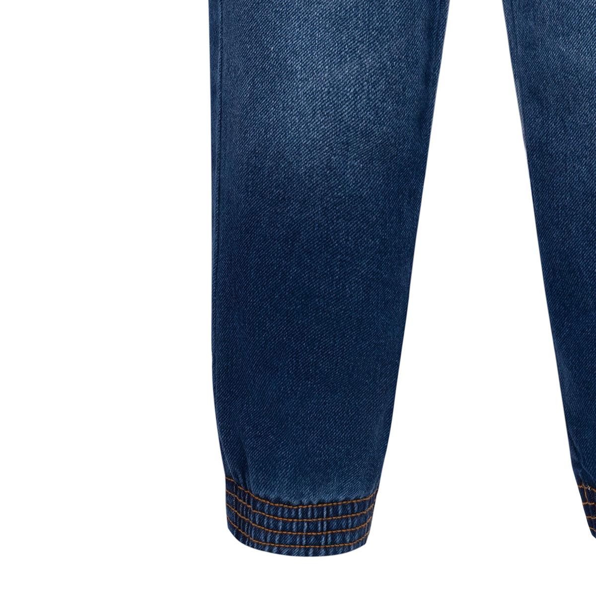 PANTALÓN ALGODÓN NIÑO OFFCORSS INDIGO OSCURO JOGGER EN DENIM CON BOLSILLOS BEBÉ - 4