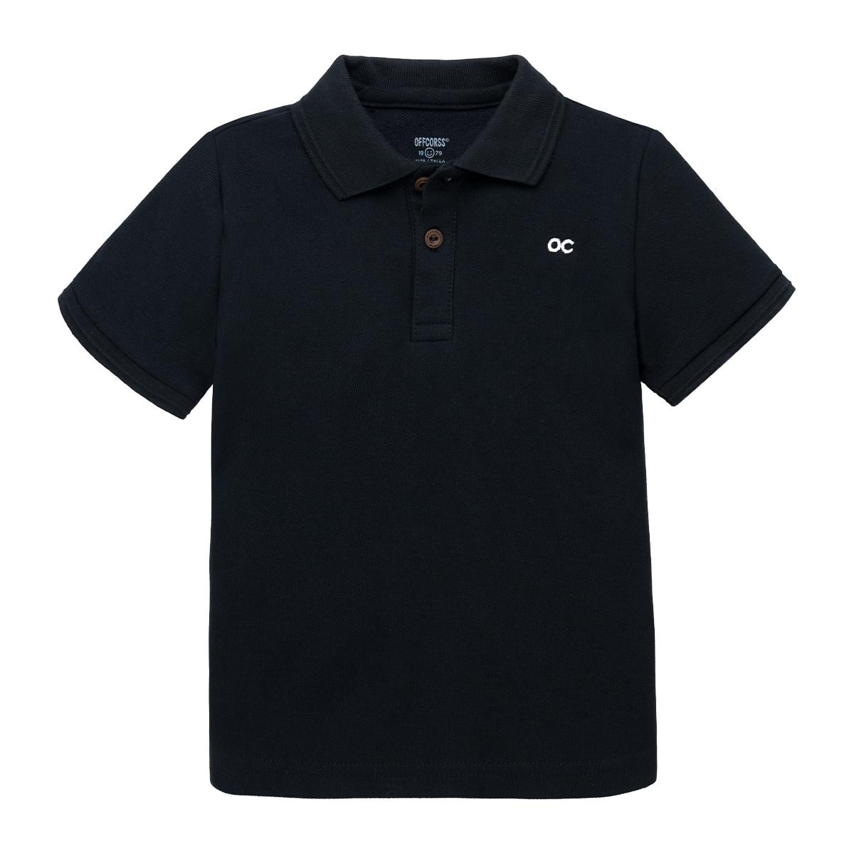 POLERA MANGA CORTA ALGODÓN NIÑO OFFCORSS POLO EN TEJIDO - 1