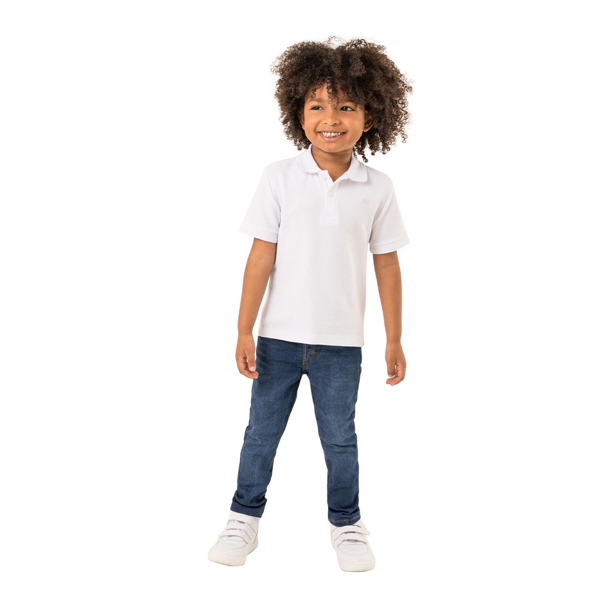 POLERA MANGA CORTA ALGODÓN NIÑO OFFCORSS POLO EN TEJIDO - 3