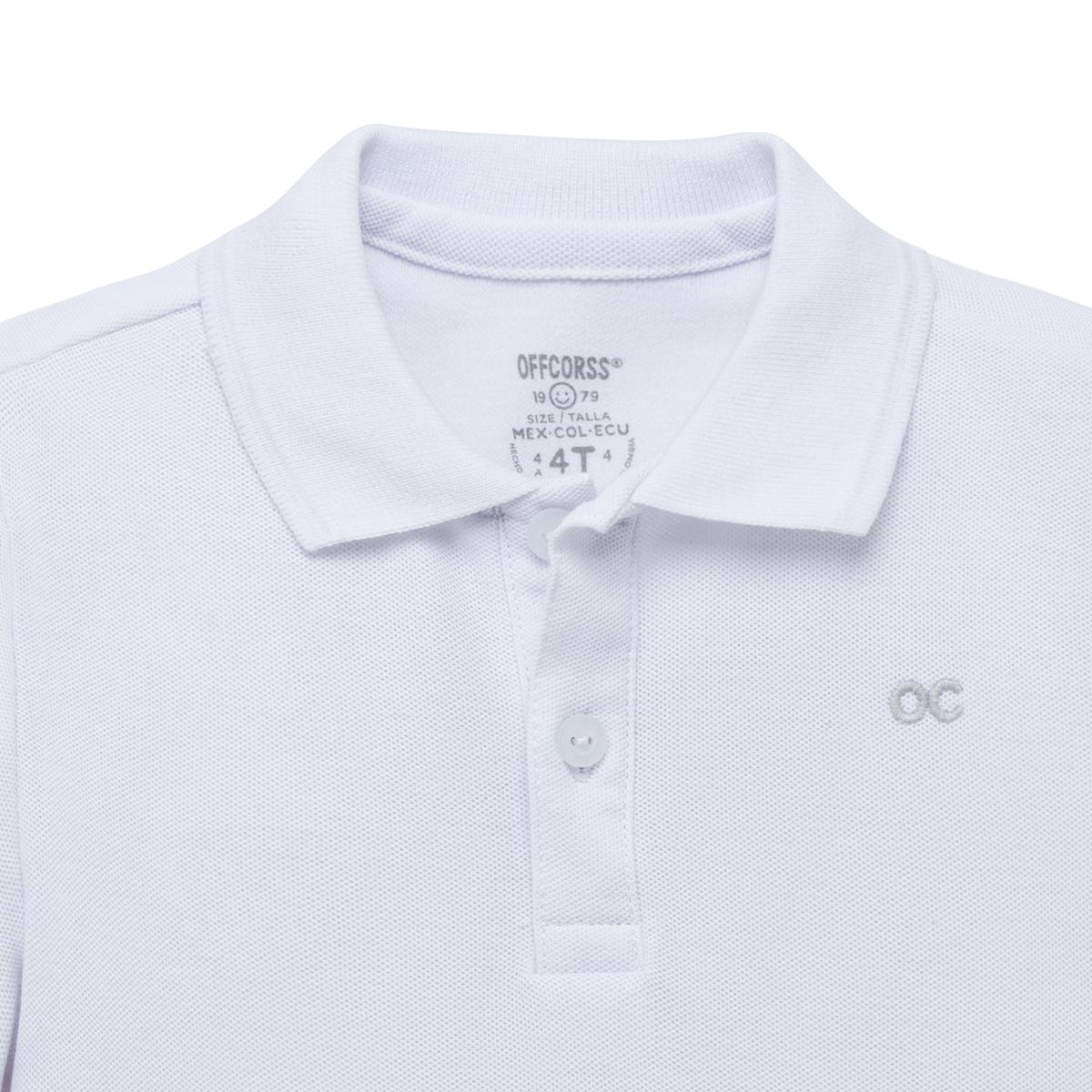 POLERA MANGA CORTA ALGODÓN NIÑO OFFCORSS POLO EN TEJIDO - 5