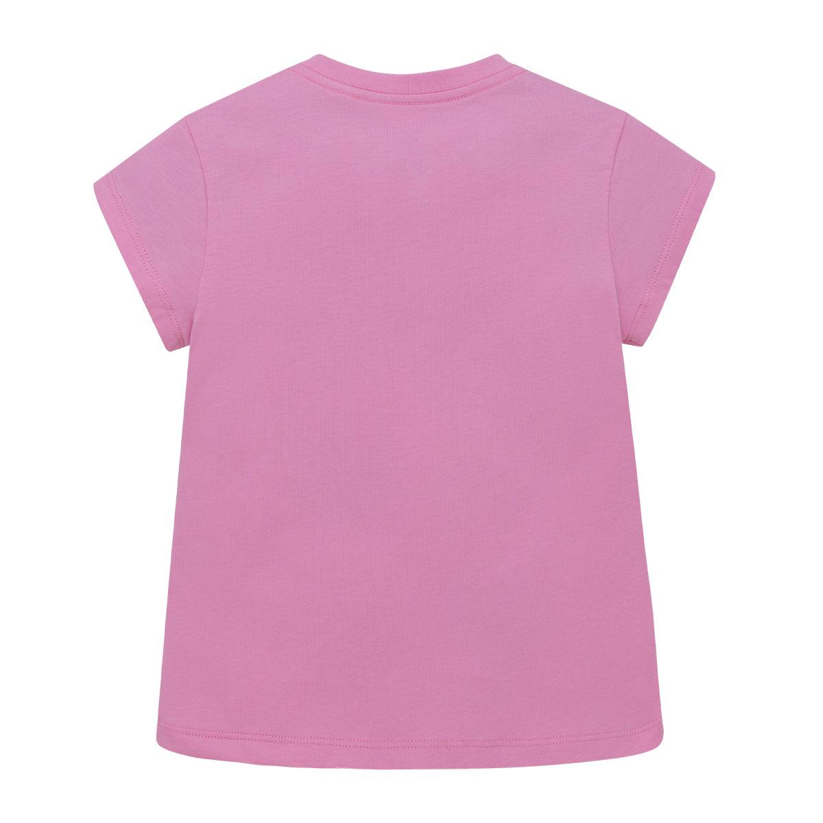 POLERA MANGA CORTA ALGODÓN NIÑA OFFCORSS ROSA GATITOS PARA BEBÉ - 2