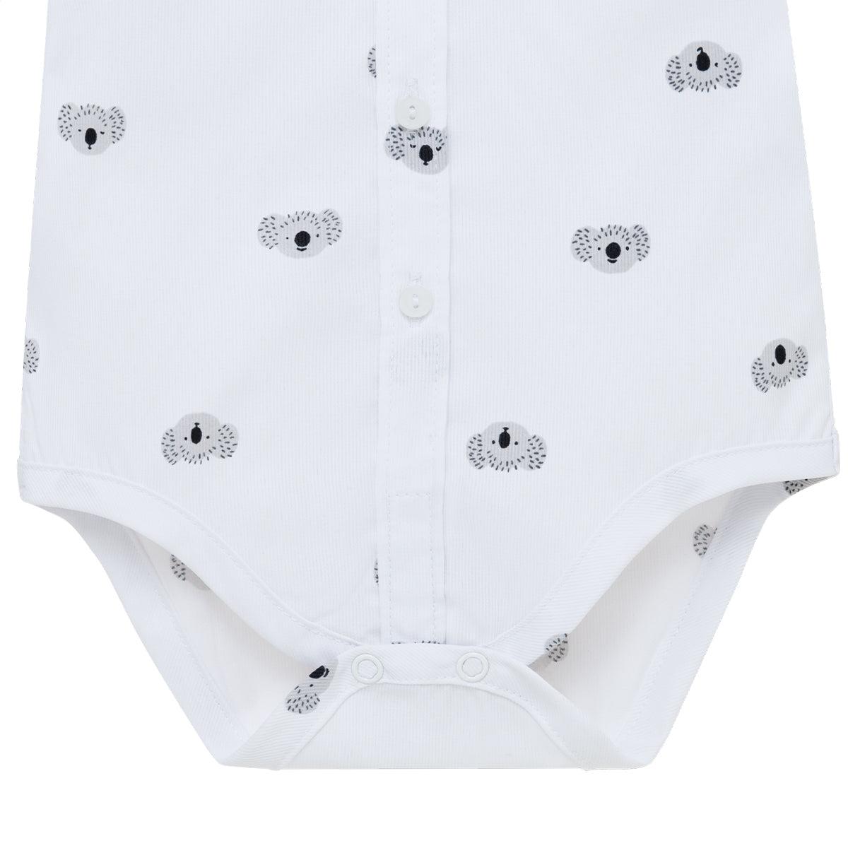 BODY DE CAMISA MANGA CORTA PARA RECIÉN NACIDO NIÑO - 4