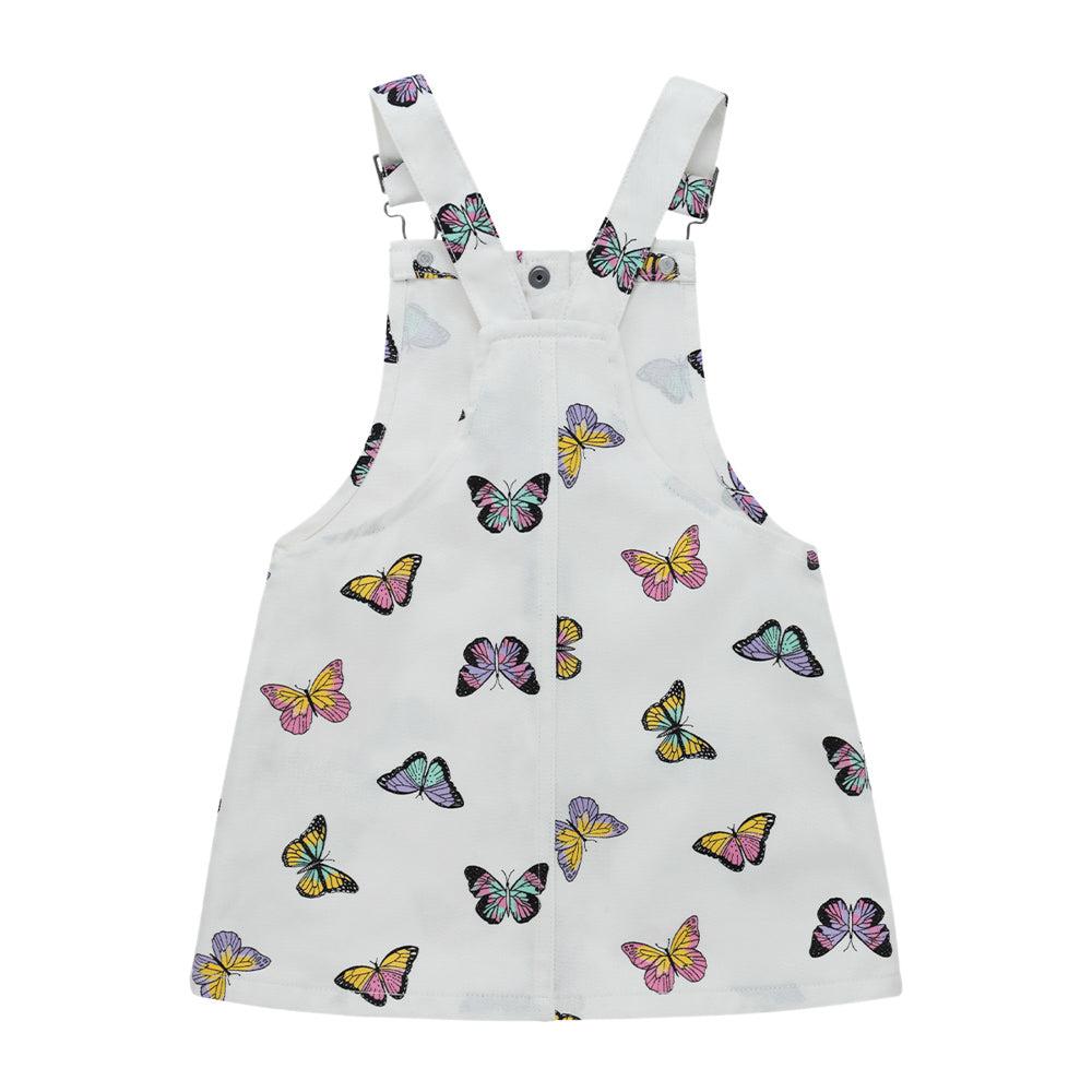 JARDINERA ALGODON NIÑA OFFCORSS GRIS CORTA ESTAMPADO MARIPOSAS BEBE 6 - 2