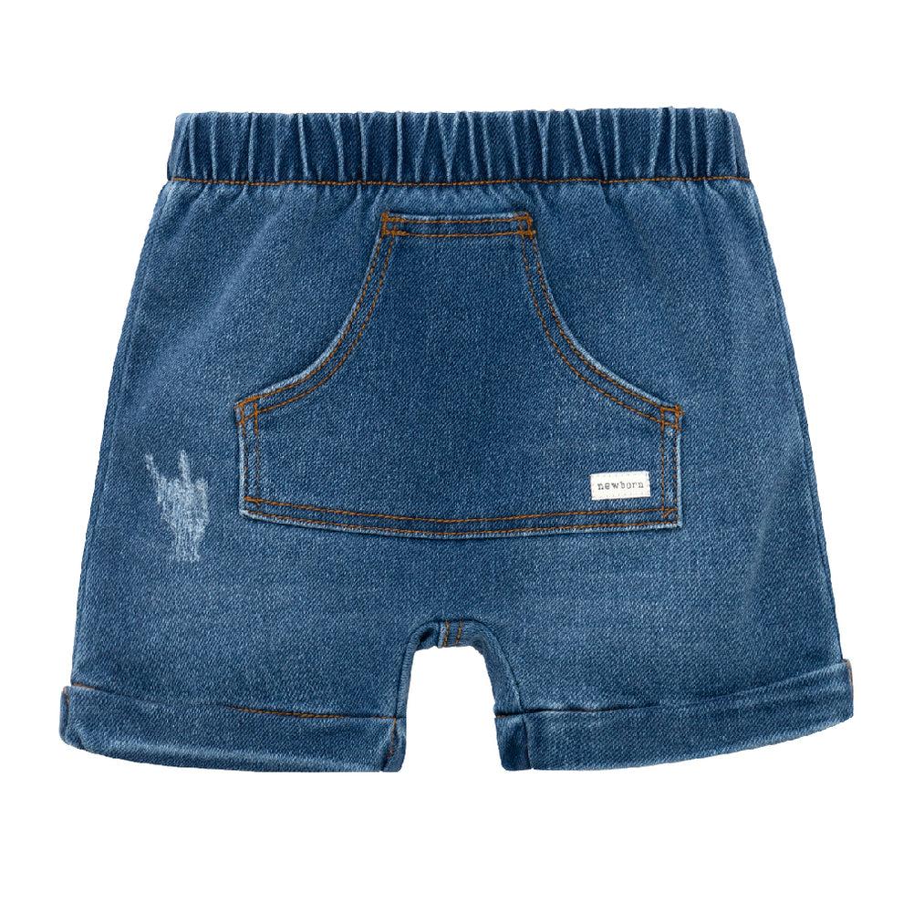 BERMUDA ALGODÓN NIÑO OFFCORSS DENIM EN RECIÉN NACIDO - 1
