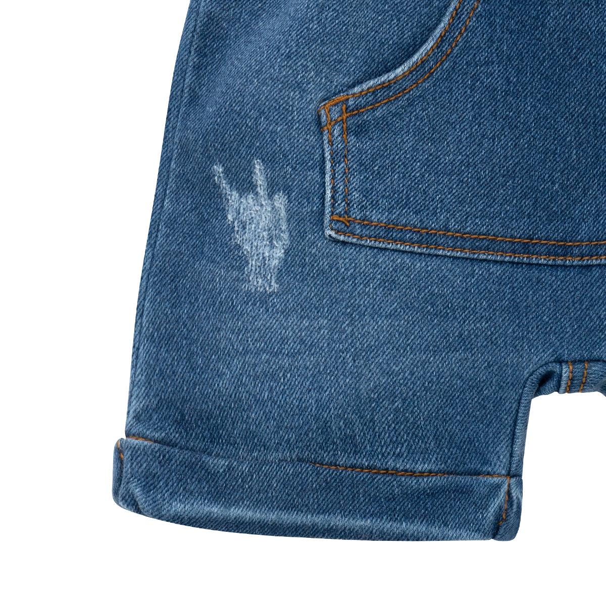 BERMUDA ALGODÓN NIÑO OFFCORSS DENIM EN RECIÉN NACIDO - 4