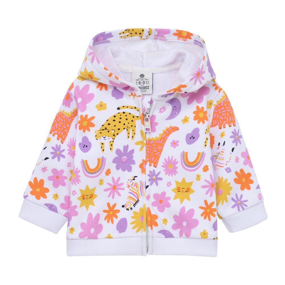 CONJUNTO ALGODON NIÑA OFFCORSS BLANCO BUZO BODY MANGA LARGA RECIEN NACIDA - 3