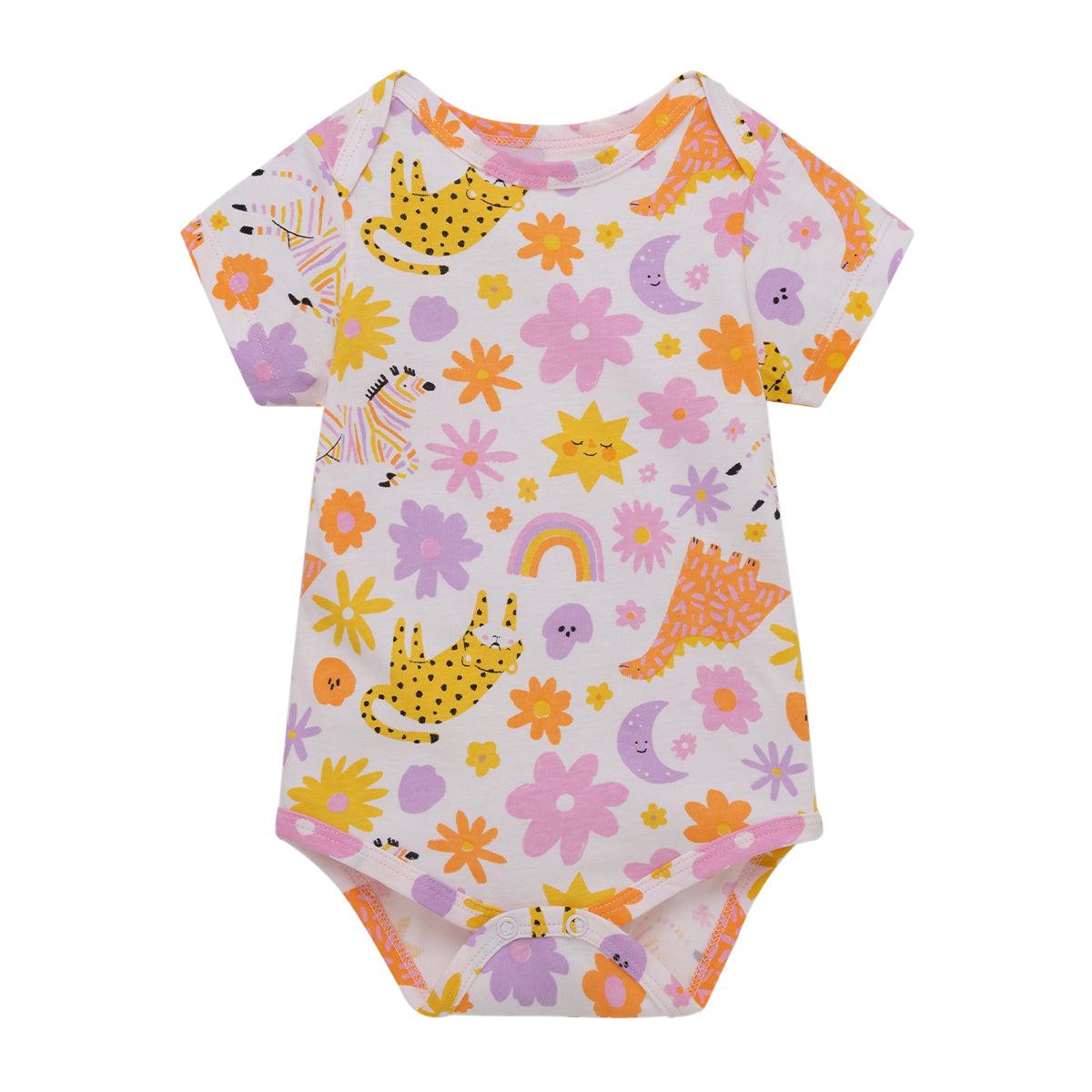 BODY MANGA CORTA ALGODÓN NIÑA OFFCORSS SET X3 PILUCHO DE PARA RECIÉN NACIDA - 5