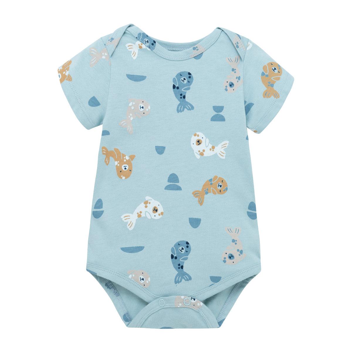 BODY ALGODÓN NIÑO OFFCORSS SET X3 PILUCHOS FOCA Y PECES PARA RECIÉN NACIDO - 3