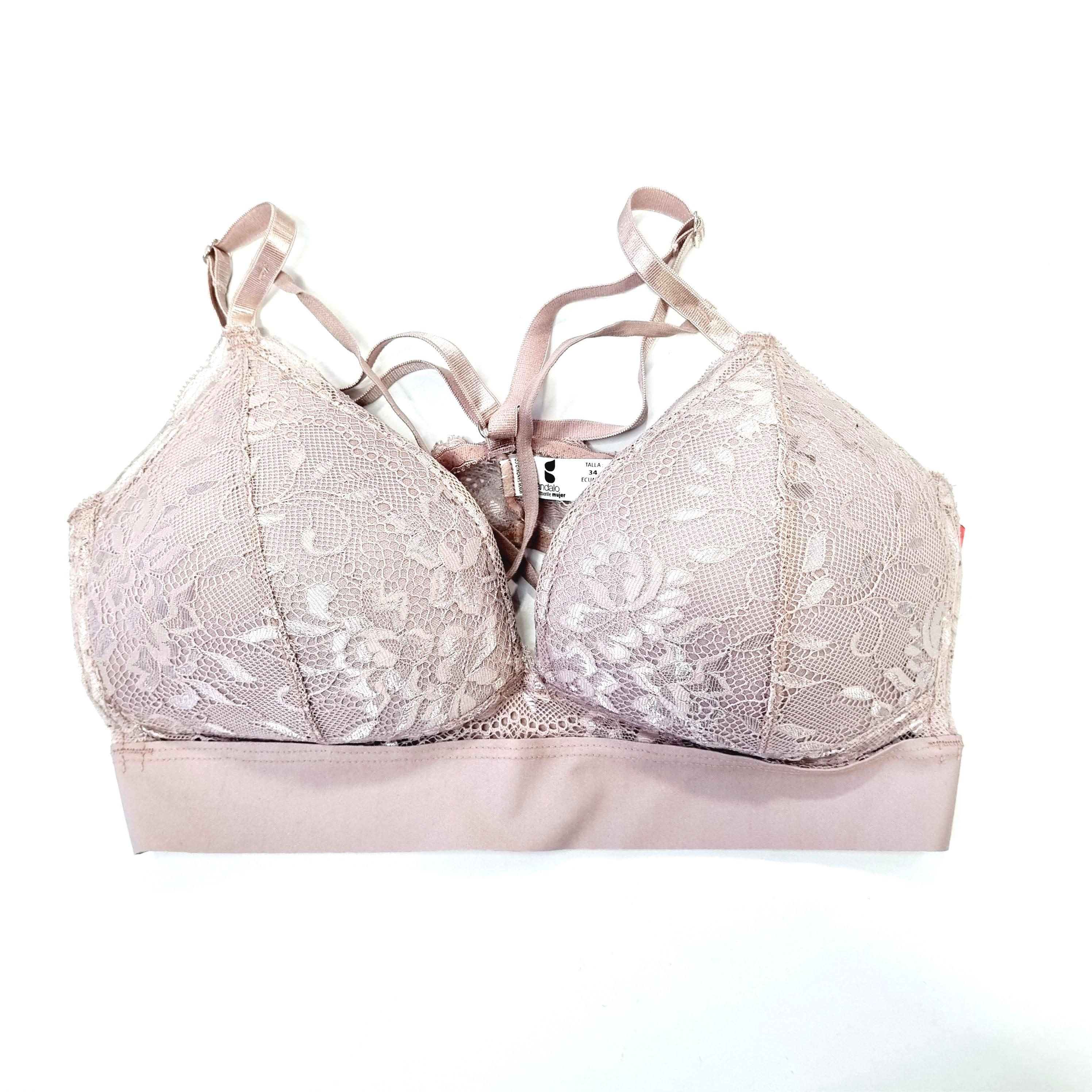 BRALETTE MUJER SÁNDALO 618 MICROFIBRA Y ENCAJE 0-1 NEGRO - 1